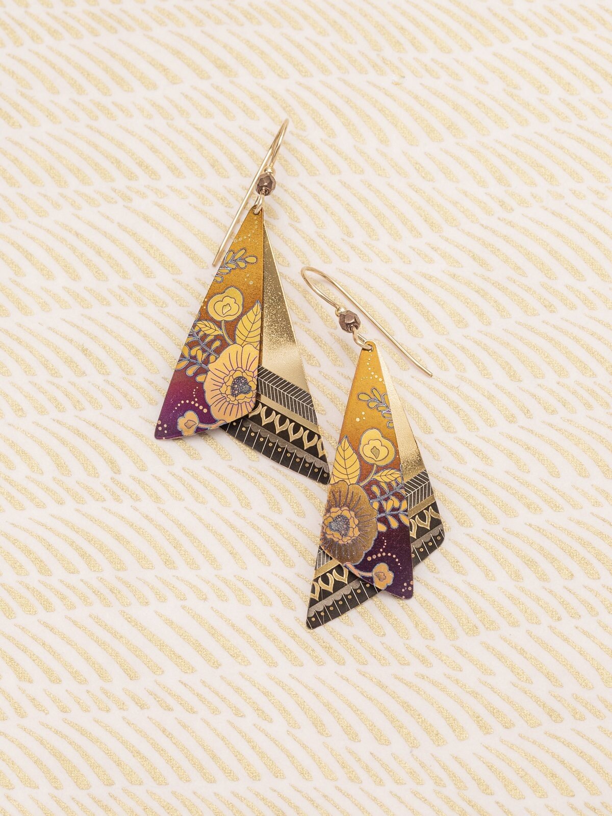 Holly Yashi All A Flutter Earrings - Amber Gold    
