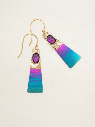 Holly Yashi Regalia Earrings - Teal and Gold    