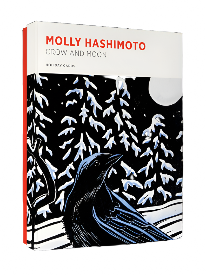 Molly Hashimoto Crow And Moon Boxed Holiday Cards    