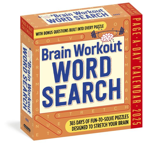 Brain Workout Word Search 2025 Page A Day Calendar    