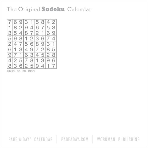 The Original Sudoku Page A Day Calendar    