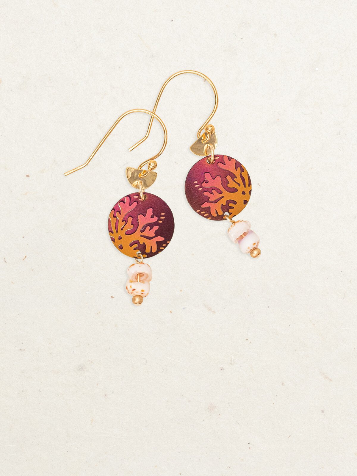 Holly Yashi Coral Reef Earrings - Burgundy Sunset    