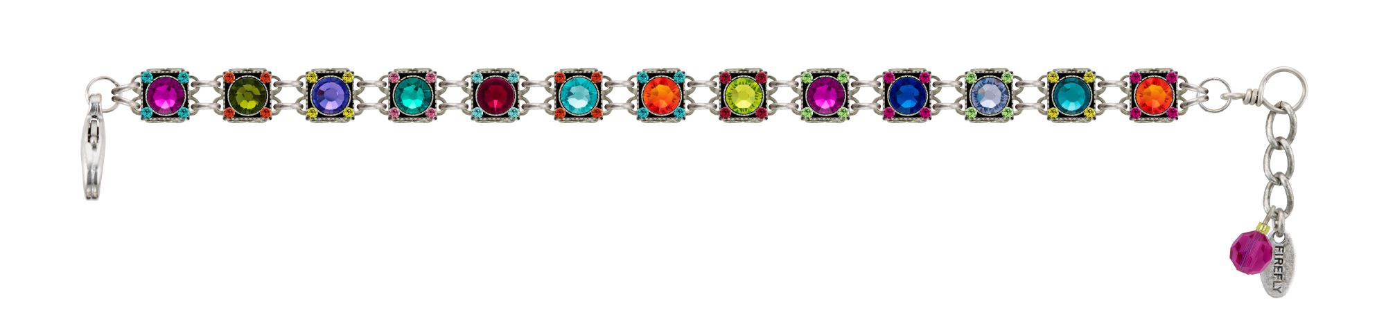 Firefly Thin Bracelet Rainbow Squares - Multicolor