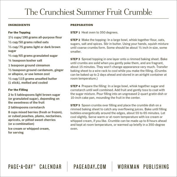 The New York Times Cooking 2025 Page A Day Calendar    