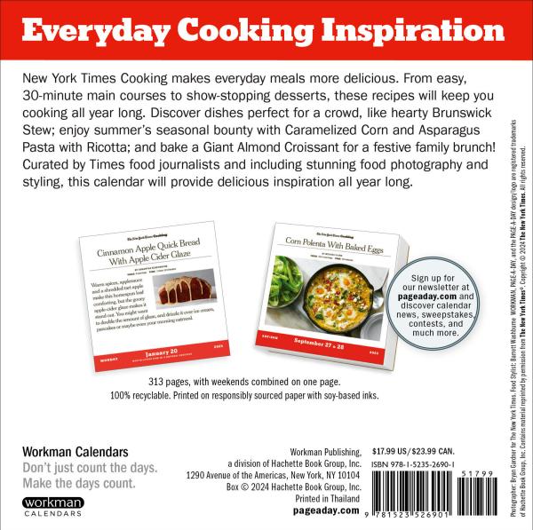 The New York Times Cooking 2025 Page A Day Calendar    