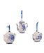 Blue and White Teapot Ornament - (Single) Various Options