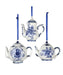 Blue and White Teapot Ornament - (Single) Various Options