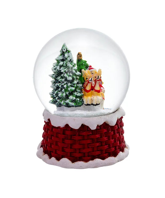 Santa In Sleigh Water Globe 100MM