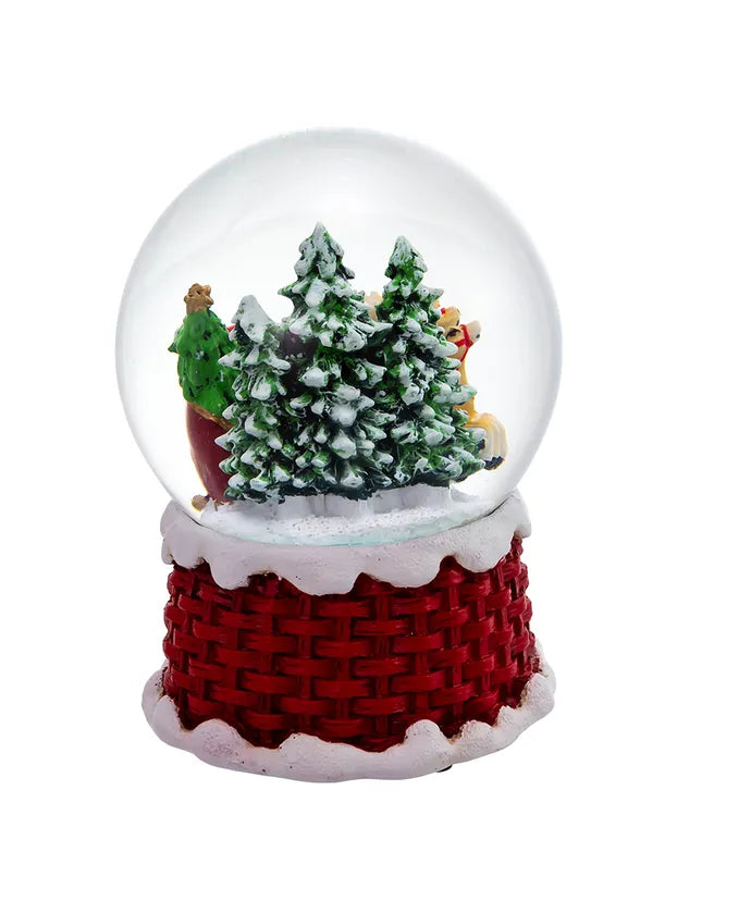 Santa In Sleigh Water Globe 100MM