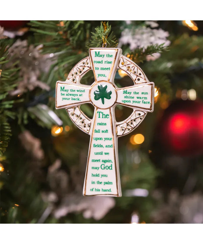 Porcelain Irish Cross Ornament