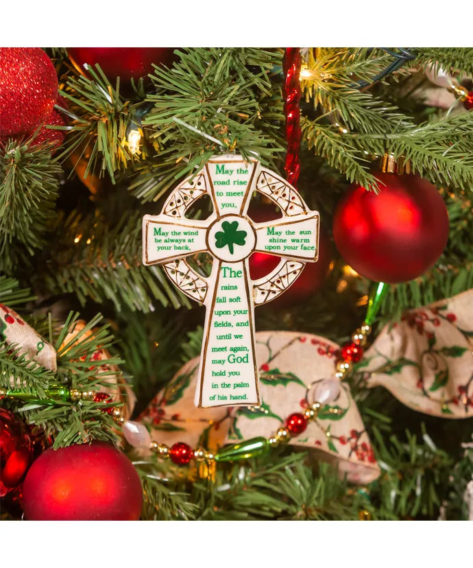 Porcelain Irish Cross Ornament