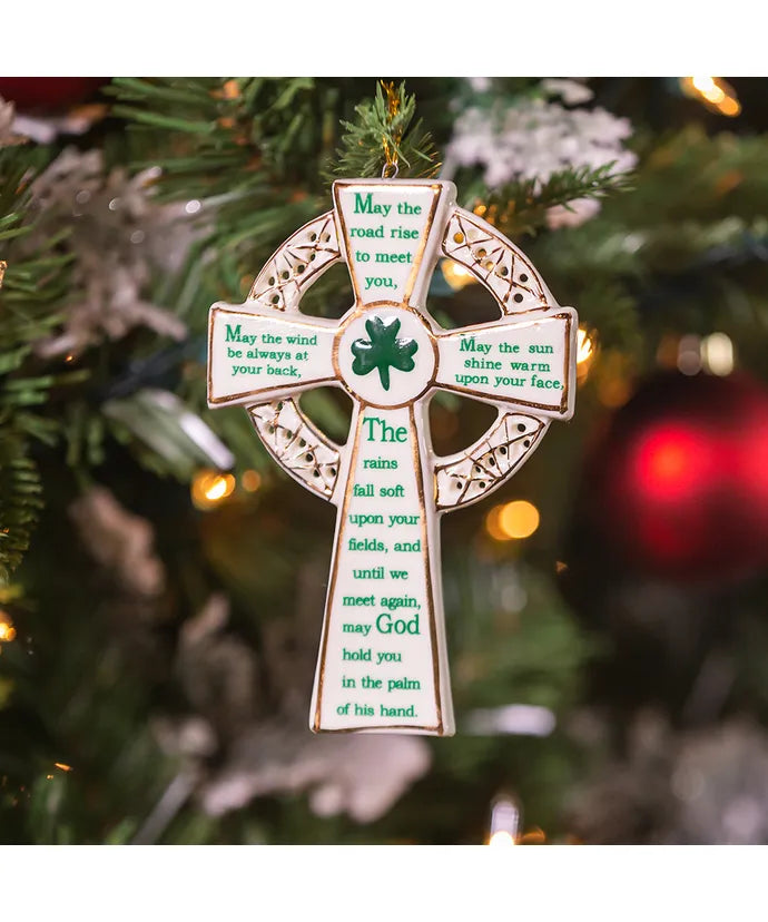 Porcelain Irish Cross Ornament