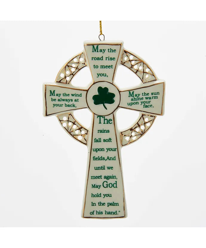 Porcelain Irish Cross Ornament
