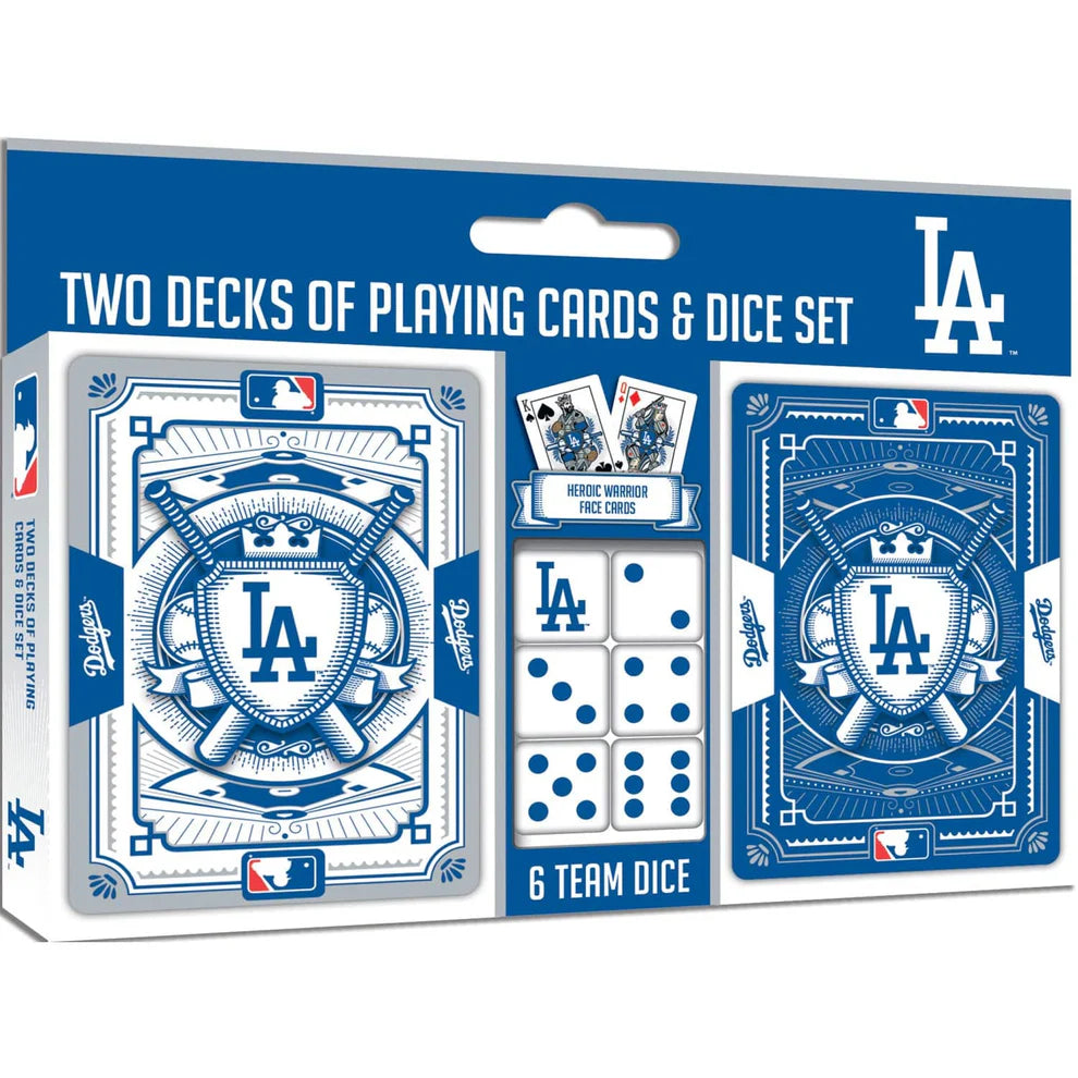 Los Angeles Dodgers MLB 2-Decks of Playing Cards and Dice
