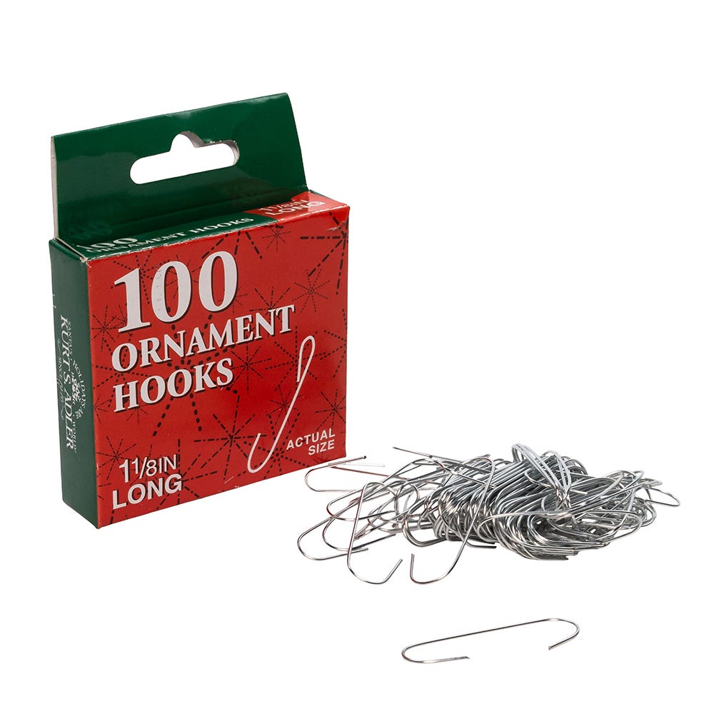 Christmas Ornament Hook Silver 100 Piece Box
