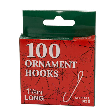 Christmas Ornament Hook Silver 100 Piece Box