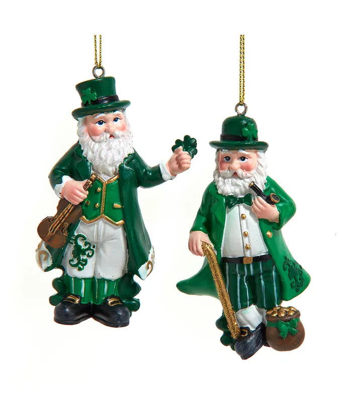 Irish Santa Ornament - Single, Various Styles