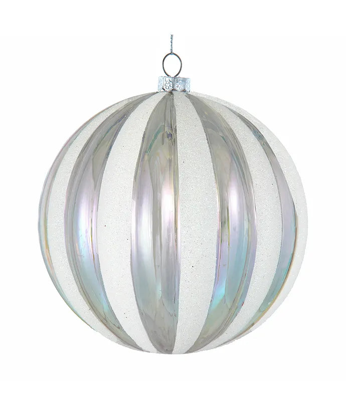 100MM Iridescent Glitter Ball Ornament