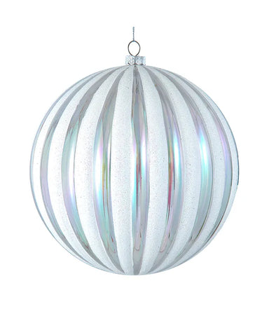 KA 150MM Iridescent and Glittered Ball Ornament