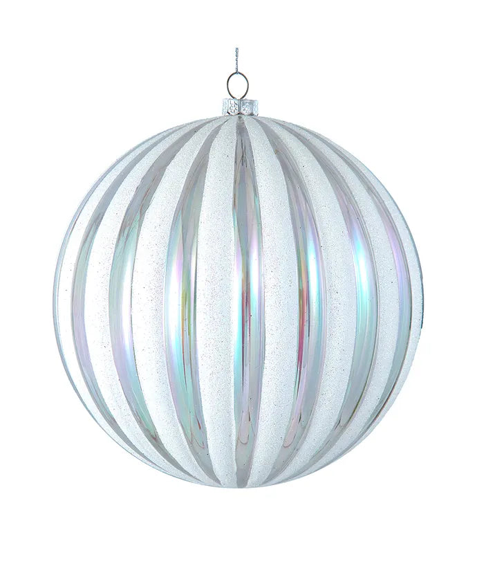 KA 150MM Iridescent and Glittered Ball Ornament