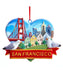 San Francisco Heart Ornament
