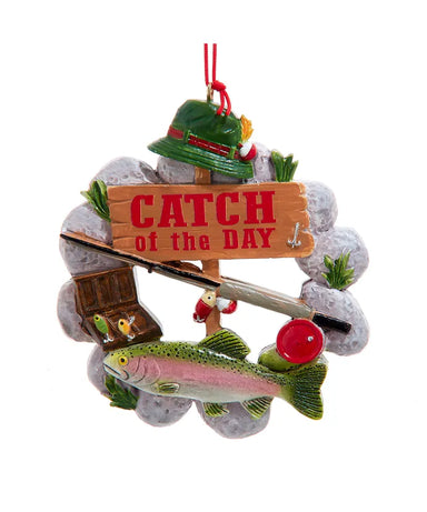 Catch of the Day Fishing Wreath Ornament