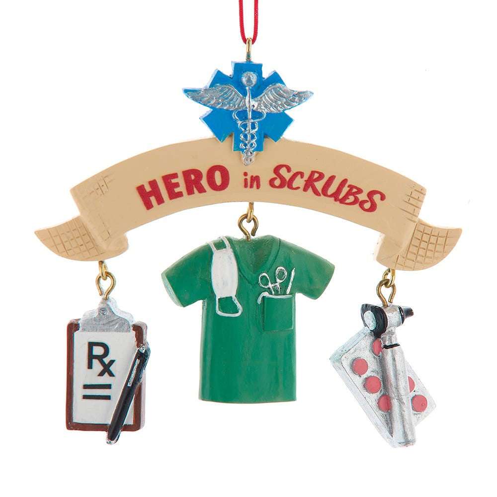 Hero In Scrubs Dangle Ornament