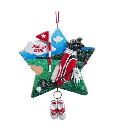 Star Shaped Golf Ornament