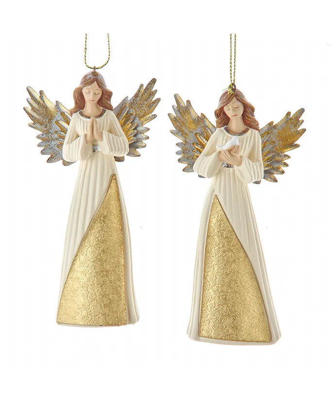 Gold Angel Ornament - (Single) Various Styles