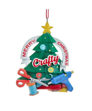 Merry Christmas Crafty Tree Ornament