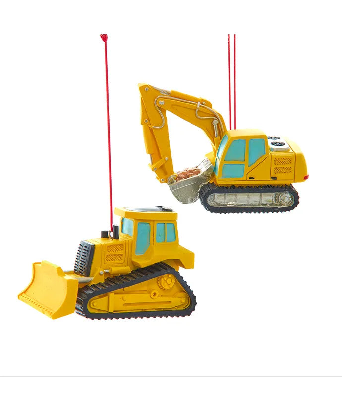 Construction Vehicle Ornament - (Single) Various Options