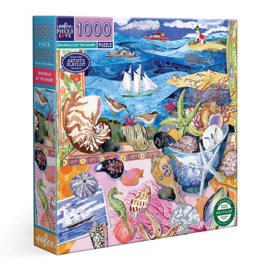 eeBoo Seashells by the Shore 1000 Piece Puzzle