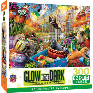 Greenhouse Gone Wild 300 Piece Glow In The Dark Large Format Puzzle