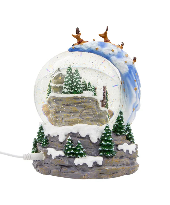 Santa In His Sleigh 120mm LED Water Globe