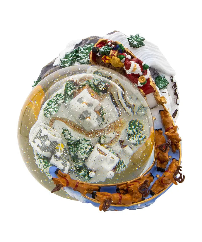 Santa In His Sleigh 120mm LED Water Globe
