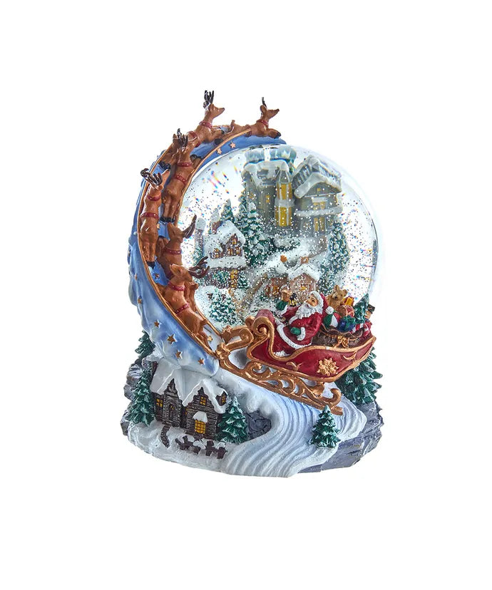 Santa In His Sleigh 120mm LED Water Globe