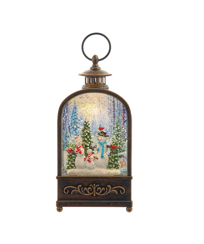 LED Water Lantern Snowman Family