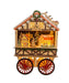 Wooden LED Musical Santa Wagon