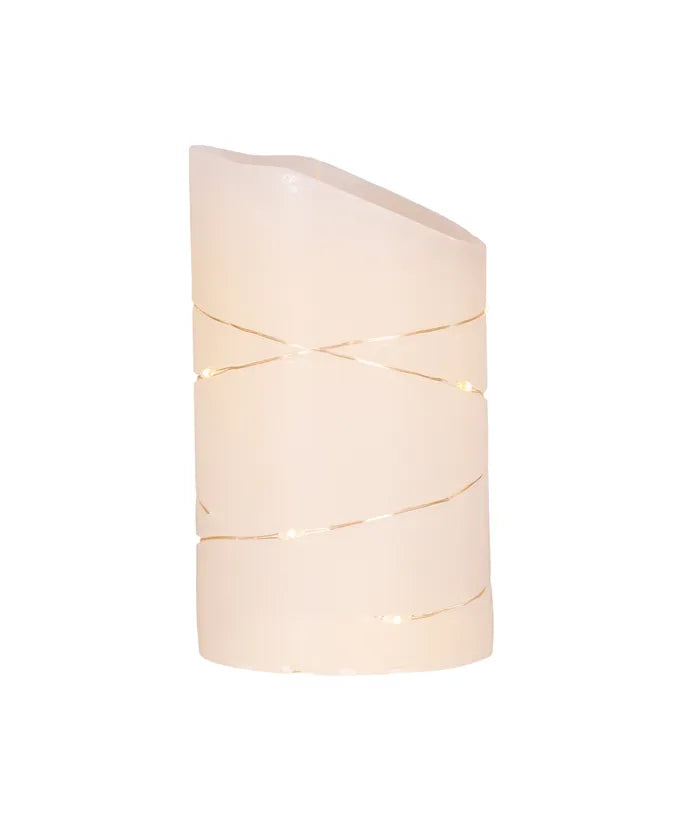 5" LED Flicker Candle With Fairy Lights