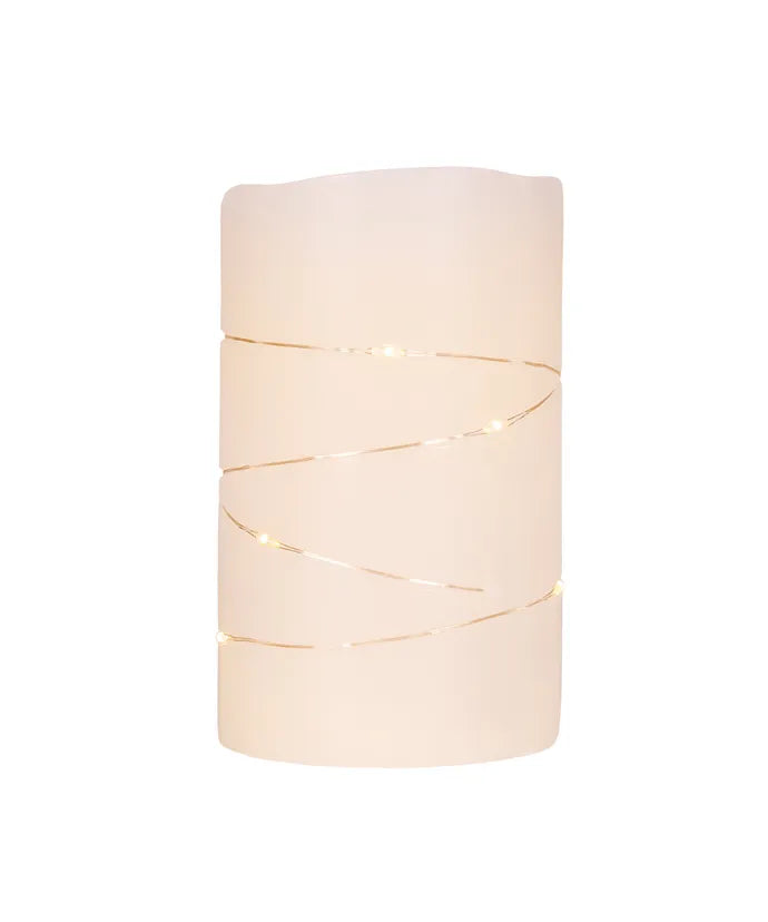5" LED Flicker Candle With Fairy Lights