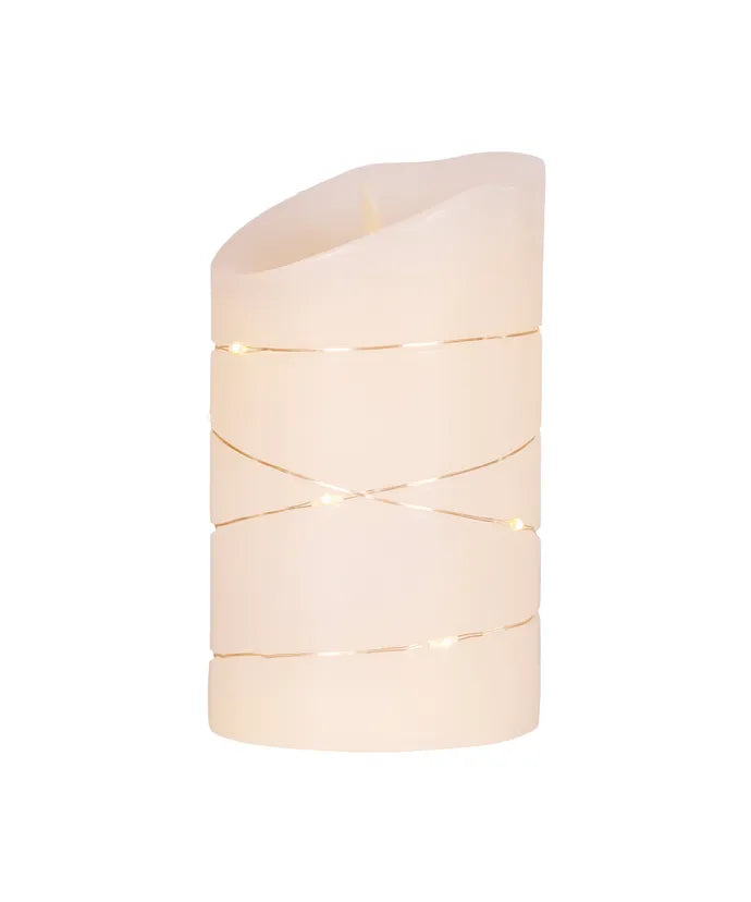 5" LED Flicker Candle With Fairy Lights
