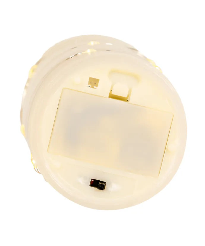 6" LED Flicker Candle With Fairy Lights