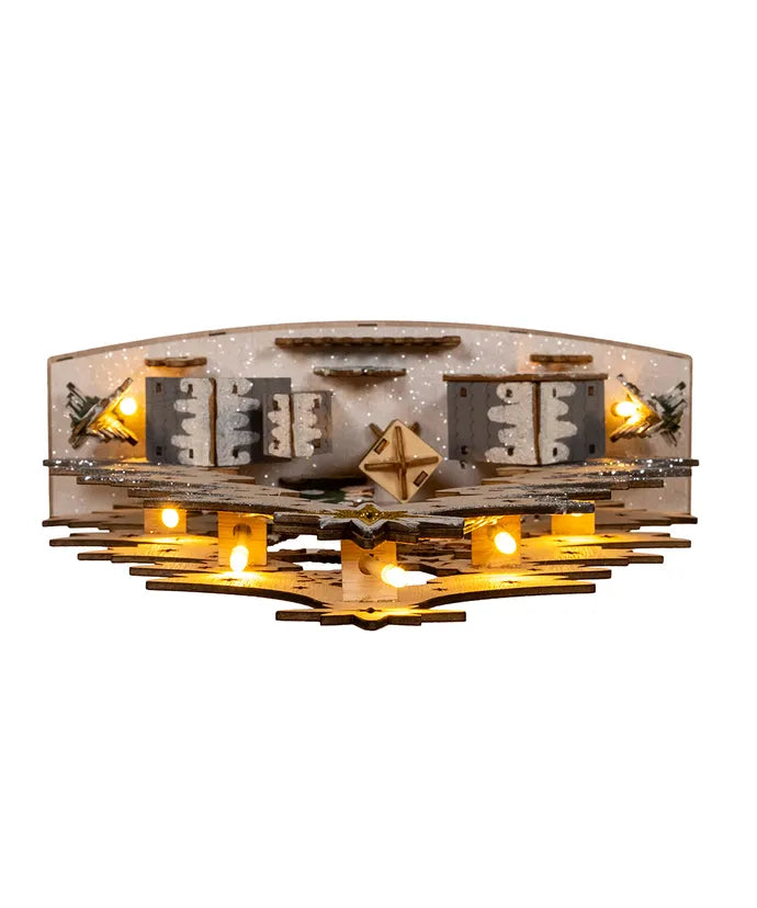 KA LED Wooden Christmas Tree Village