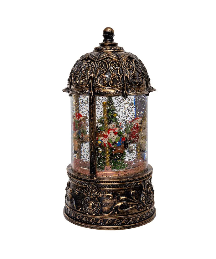 LED Water Lantern Santa & Carousel