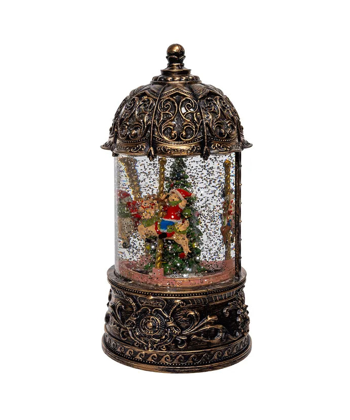 LED Water Lantern Santa & Carousel