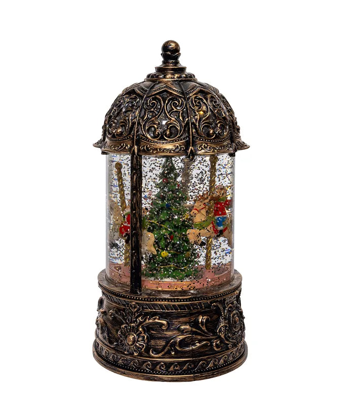 LED Water Lantern Santa & Carousel