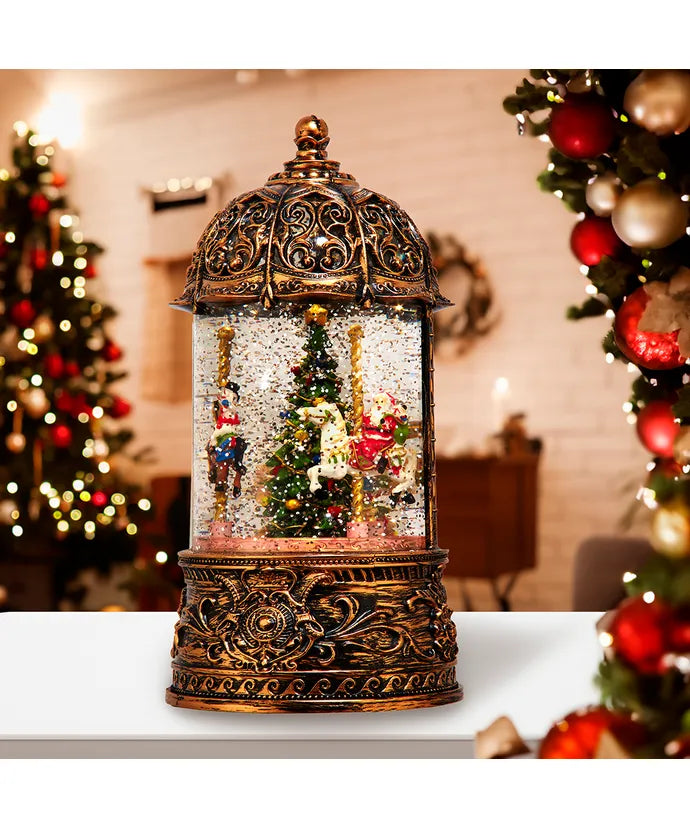 LED Water Lantern Santa & Carousel