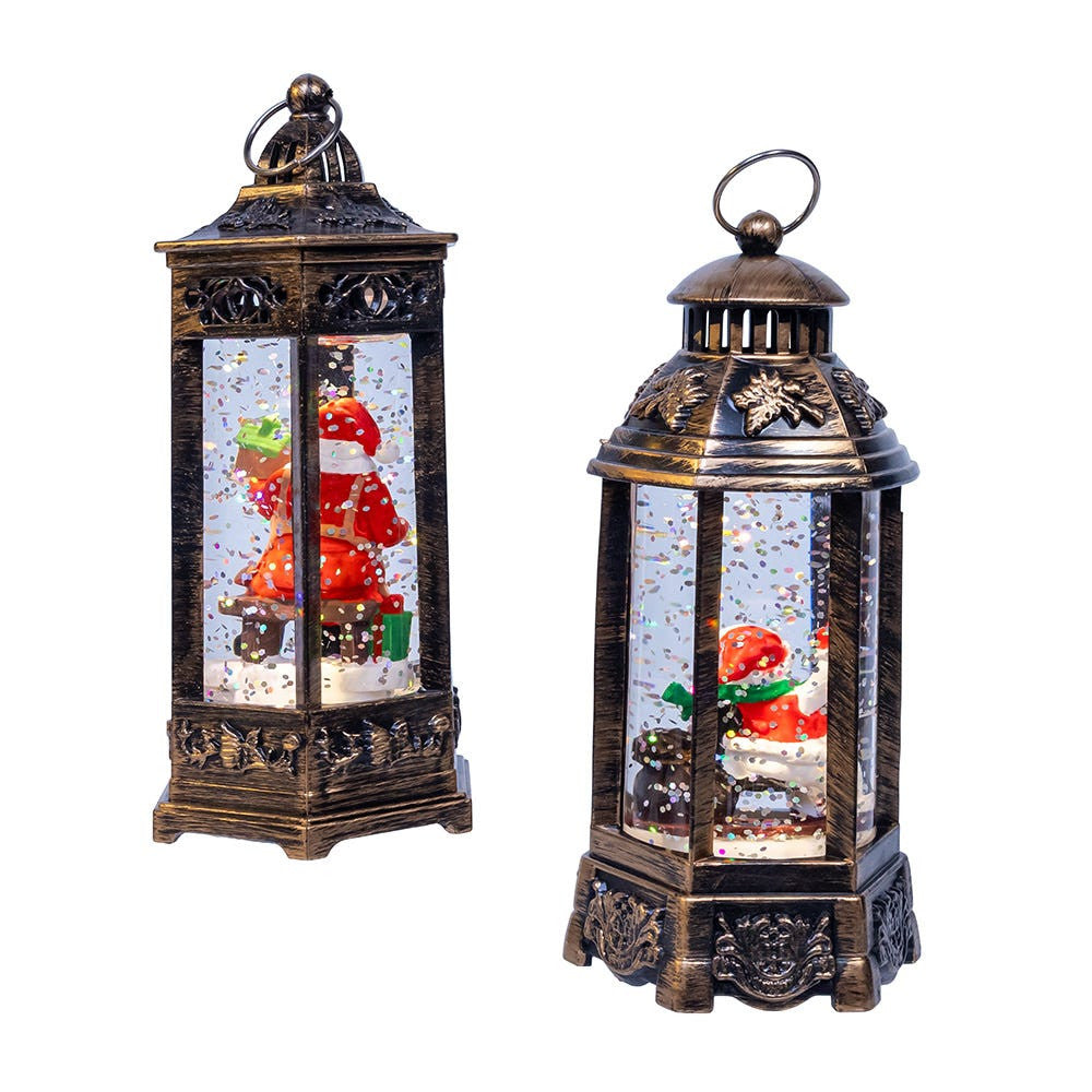 Santa or Snowman LED Water Lantern (Single) - Random Style