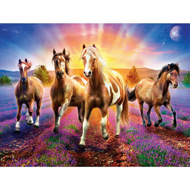Wild Stallions 300 Piece Large Format Glow In The Dark Puzzle