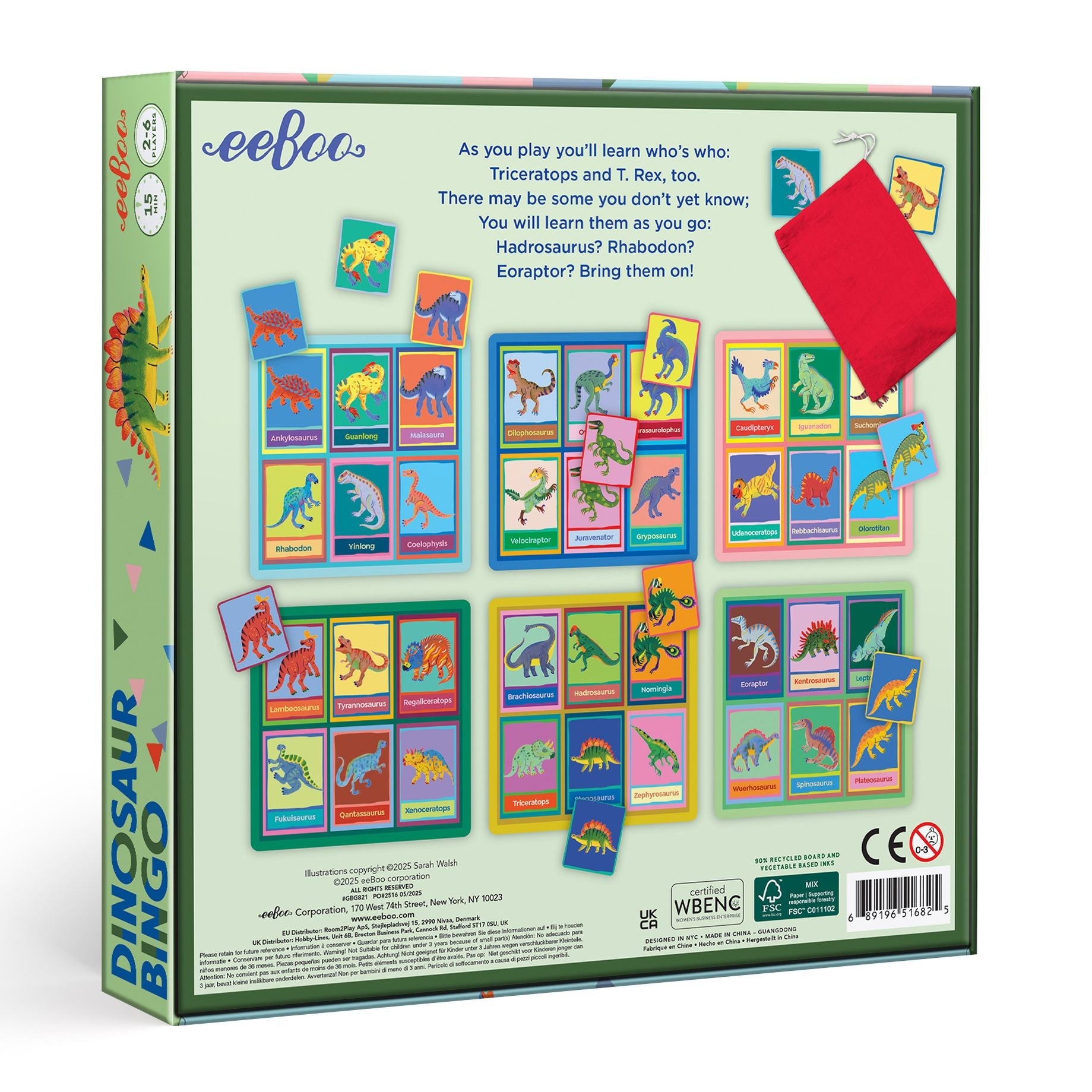 eeBoo Dinosaur Bingo Game